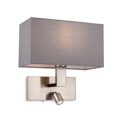  2-Light LED Silver Wallchiere