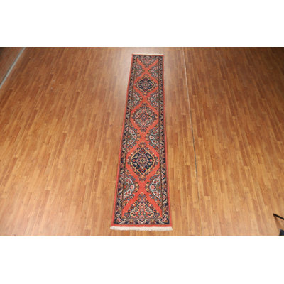 Tapis de couloir traditionnel en laine fait à la main 2 x 12 po