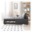 Canapé-lit polyvalent en similicuir avec repose-pieds