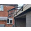 1.2m Width x 0.65m Depth Door Canopy Grey-Bracket Clear-Sheet