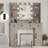 Fraydoun Vanity Makeup Vanity Set 42.5''W, 5 Drawers, 6 Shelves, Adjustable LED Lights Mirror & Charging,Farmhouse Style-978472022