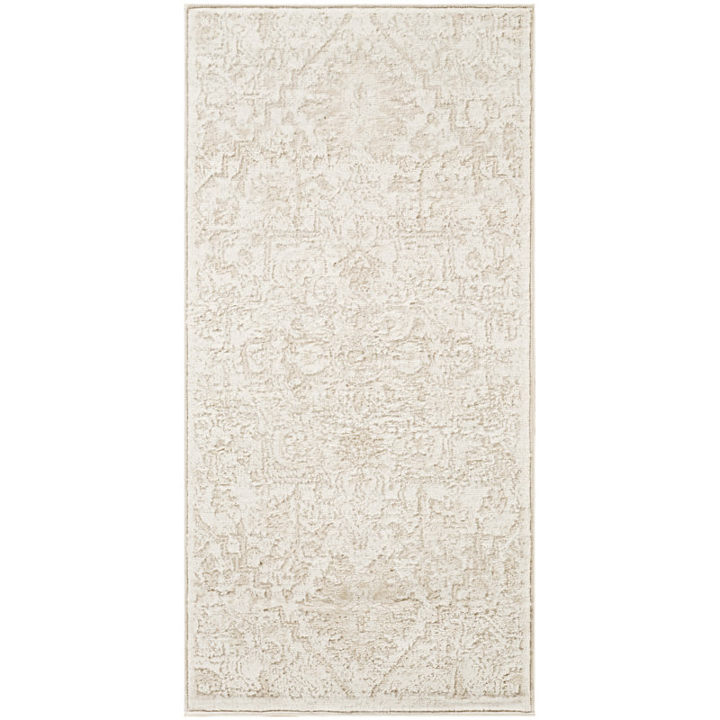 Tapis ivoire rétro 2 pi x 4 pi Lafever, Tapis de couloir 2 pi x 4 pi