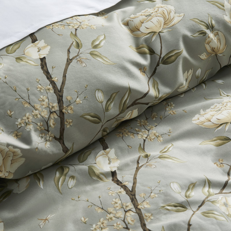  Cotton Sateen Duvet Cover Set, Queen Duvet Cover + 2 Queen Shams