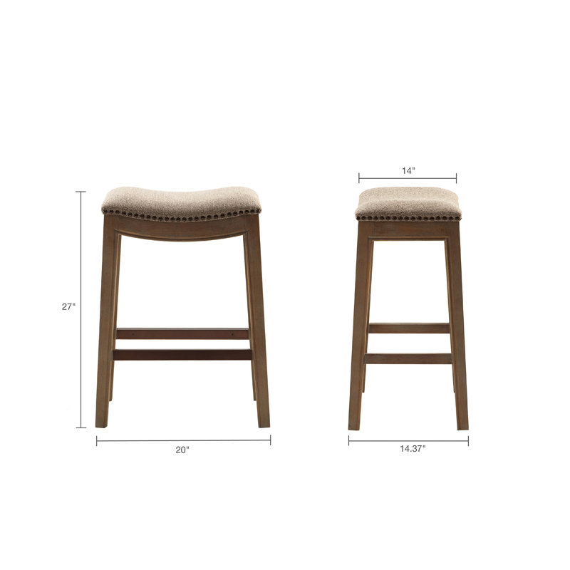 Tabouret de comptoir polyvalent avec pieds en bouleau et fonction ornement en cuivre