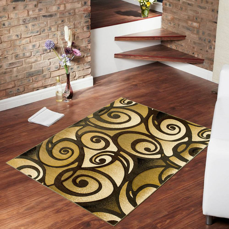 Abstract Indoor Rug, Rectangle 3'9" x 5'1"