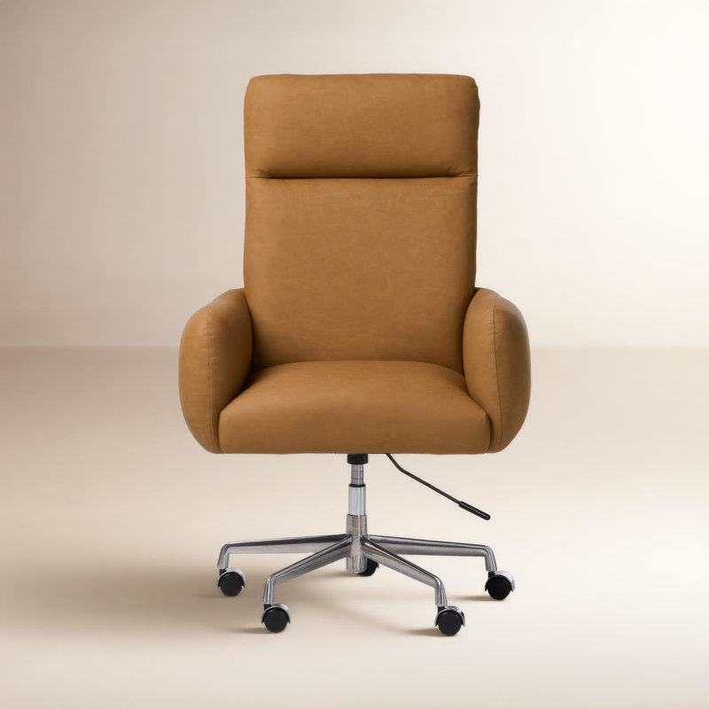 Wayland Leather Swivel Executive Chair, Maestro Camel