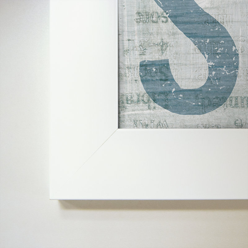 «Beachscape Collage V», art textuel, H 21,5 po x l 21,5 po x P 0,75 po, Cadre blanc