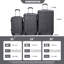 Ensemble de bagage avec roues pivotantes Valise rigide durable légère en ABS, ensemble de 8 pièces