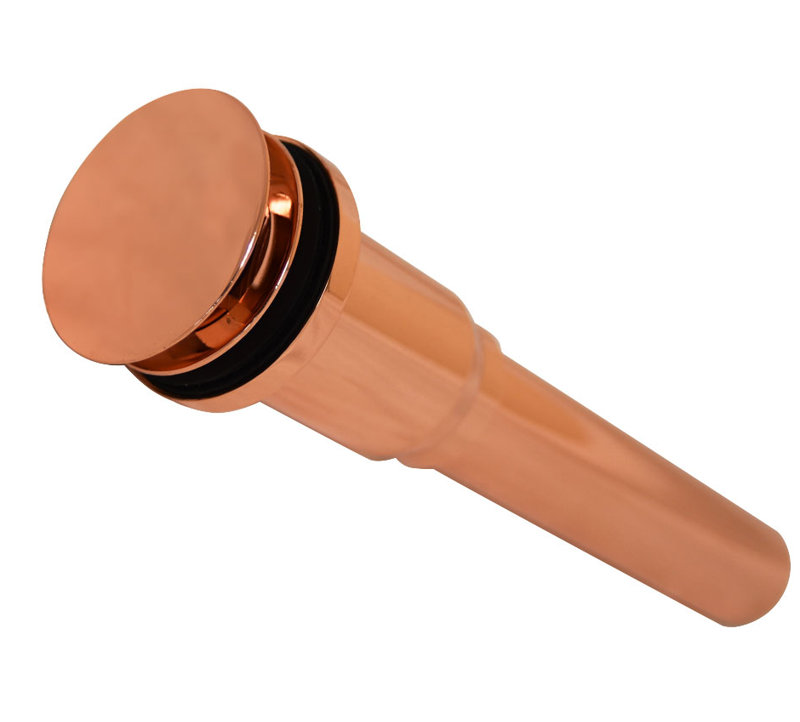Dome 1.5" Drain Stopper Bathroom Sink Drain, Polished Copper