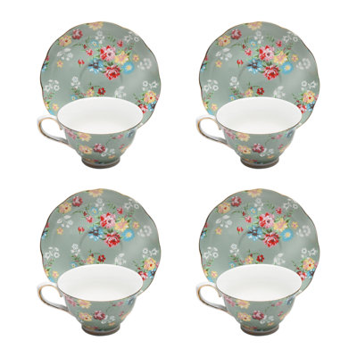 Porcelain Teacup and Saucer
