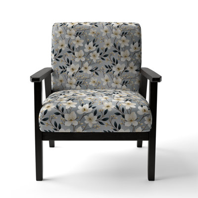 Motif minimaliste de fleurs - Fauteuil d'appoint rembourré Cottage