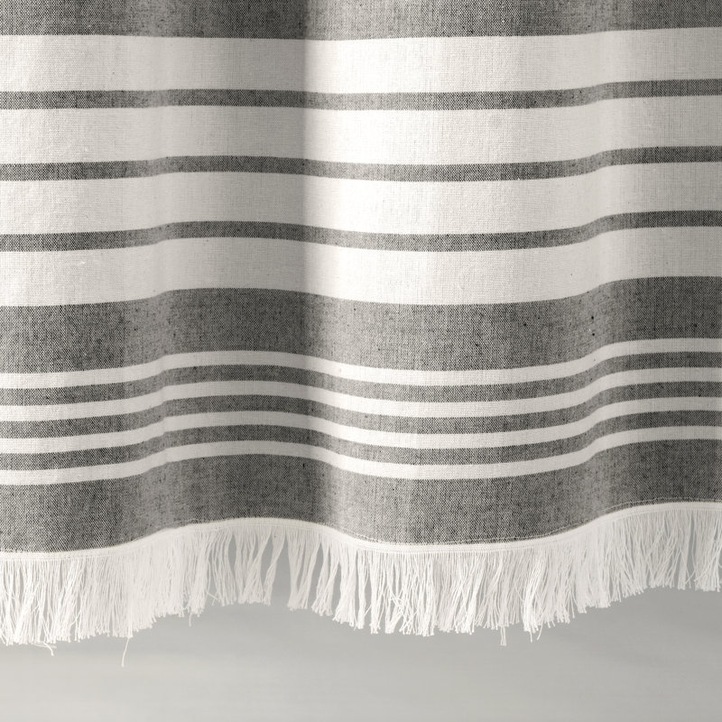 Rideau de douche Lant Decor Nantucket, Gris, H 72 po x l 72 po