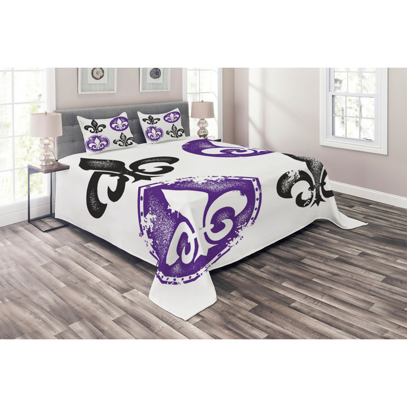 Traditional Polyester Coverlet, King Bedspread + 2 Shams