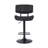 Primeau Swivel Adjustable Height Bar Stool with Pedestal Base in Faux Leather, Wood and Metal-356811790-332497508
