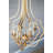 4 - Light Metal Chandelier, Hanging Light Fixture with Adjustable Chain for Kitchen Dining Room Foyer Entryway, Bulb Not Included