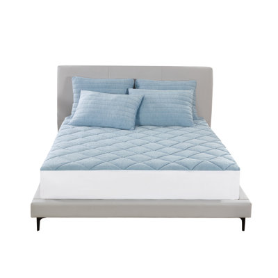 Protège-matelas en duvet synthétique toutes saisons
