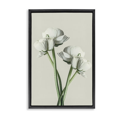 Toile flottante encadrée "White Flower" par Incado