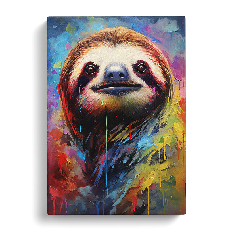 Sloth Modern - Wrapped Canvas, 50cm H x 35cm W x 3cm D