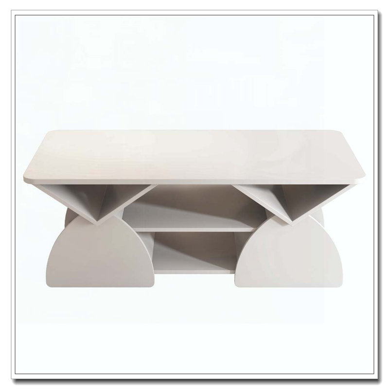 Table basse rectangulaire pour le salon, Blanc