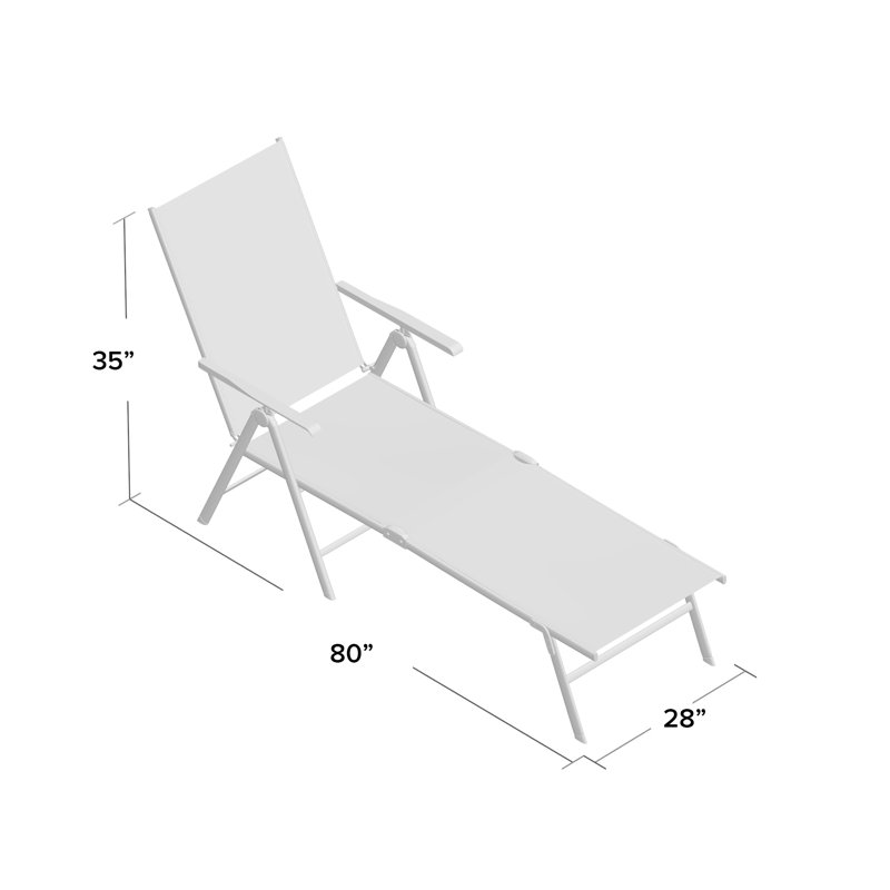 Soileau Outdoor Chaise Lounge