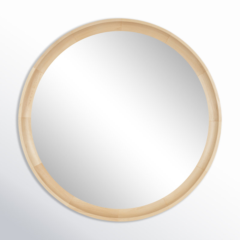 Zoie Wood Mirror, Natural, 24" x 24"