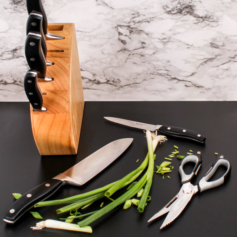 BergHOFF Forged 8pc Stainless Steel Knife Set with Block