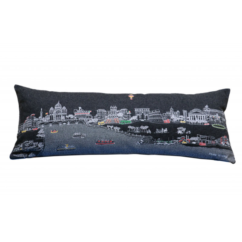 Coussin lombaire Rome, Noir