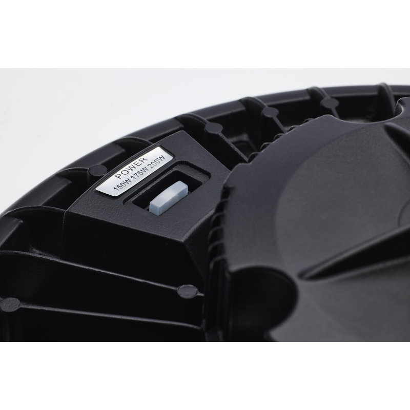 Dimmable Round High Bay Ceiling Light, Black