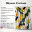 Art abstrait mixte - Rideau de douche haut de gamme-1164087372