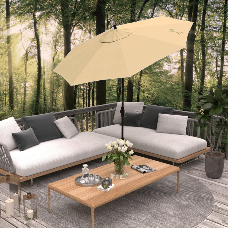 Parasol de marché 9 pi Ravensworth, Toile Sunbrella® beige antique
