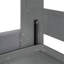 Grand lit gris avec coussin, multifonctionnel pour le confort et l'efficacité de l'espace, rangement pour garder la zone bien rangée, fonction de sommeil confortable de la taille du matériau, - économie de petite taille, fabrication en contreplaqué