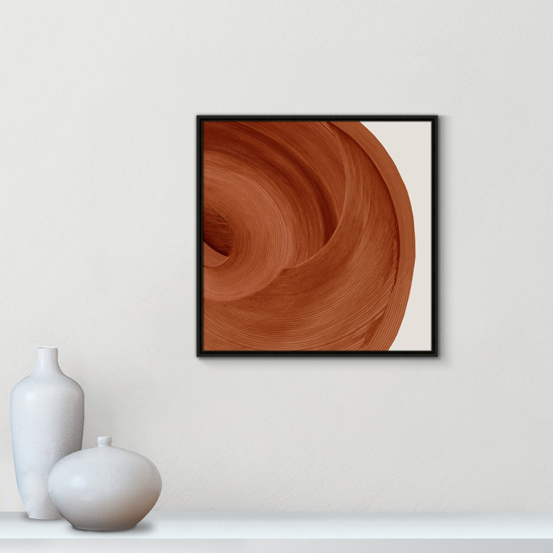 Thormond Affogato - Cadre flottant, reproduction d'art sur toile, H 25,5 po x l 25,5 po x P 2 po, Espresso