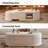 White Modern Extendable Coffee Table with Storage - Light Luxury Oval Living Room Center Table (47.24" to 61" Stretching/Contracted Form)