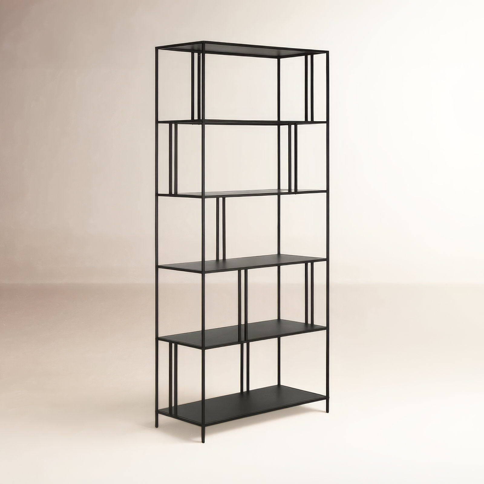 Knight 34" Bookcase, Blackened Bronze