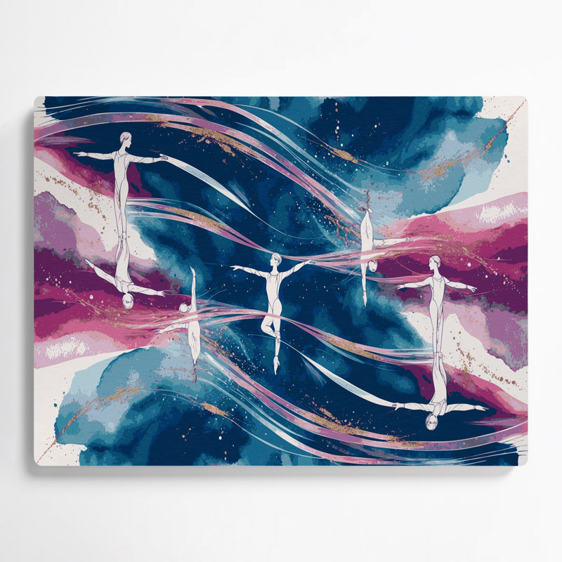 Sports, gymnastique rythmique, art mural en métal bleu, H 11 po x l 14 po x P 0,05 po