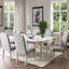 Ensemble de 2 chaises d'appoint de style transitionnel avec cadre blanc et cadre gris