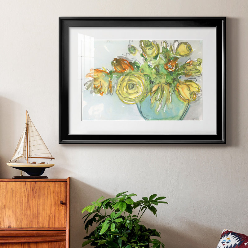 Toile encadrée de qualité supérieure Spring Spring, Cadre noir, H 18,5 po x l 24,5 po x P 1 po, Blanc