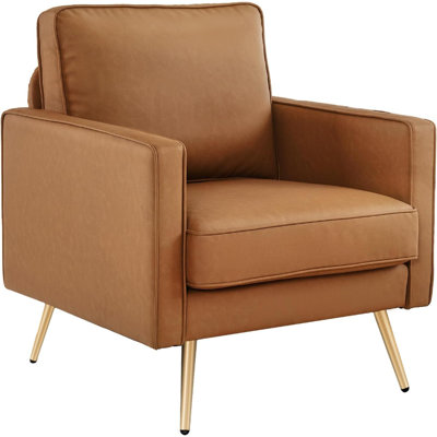 Fauteuil d'appoint moderne en similicuir