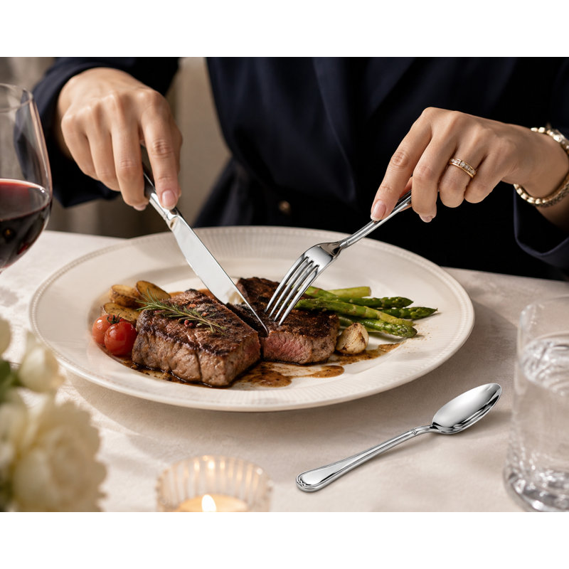 80-Piece 18/10 Silverware Set for 12