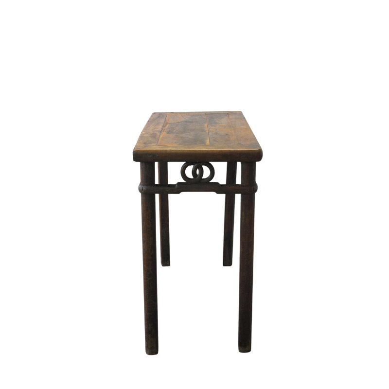 Antique Chinese Double-Ring Motif Side Table