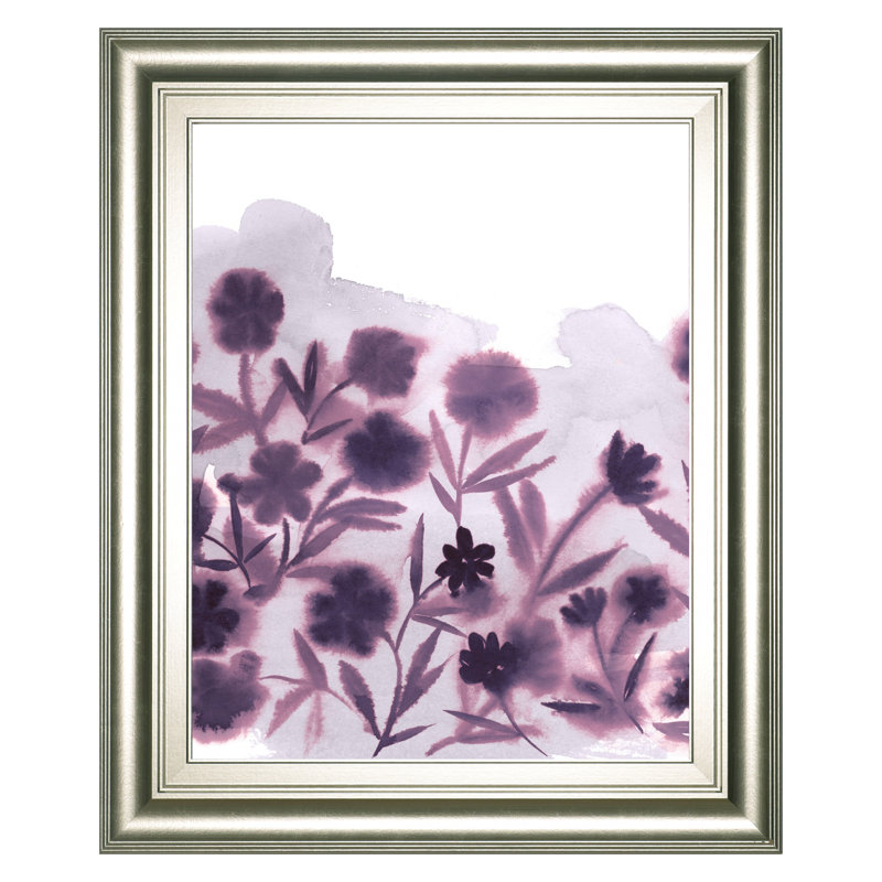 Art mural Plum Mist Flora - 22 po x 26 po - Cadre argenté