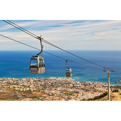 Funicular Above Costa Del Sol by DeltaOFF - Wrapped Canvas Print