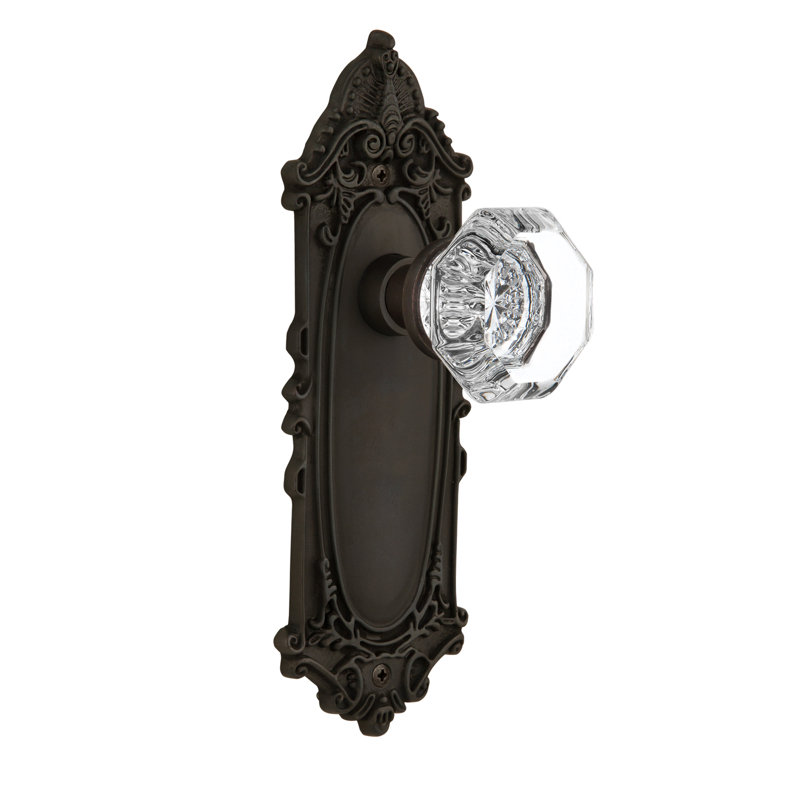 Victorian Plate with Waldorf Door Knob, Oil-Rubbed Bronze, 2.375"