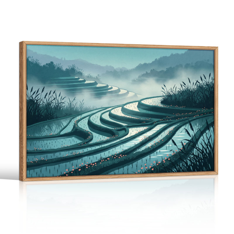 «Terracé Fields», reproduction d'art sur toile, ensemble de 1, Naturel, H 18 po x l 24 po