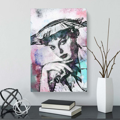 Joan Collins In Abstract - Wrapped Canvas