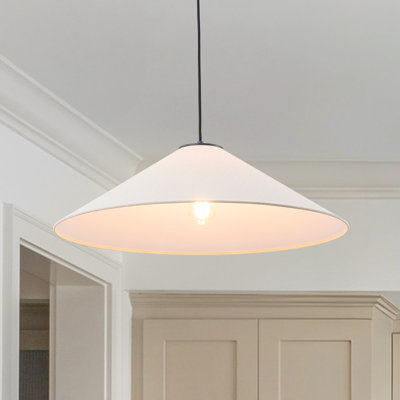 Large 1 - Light Fabric Cone Pendant