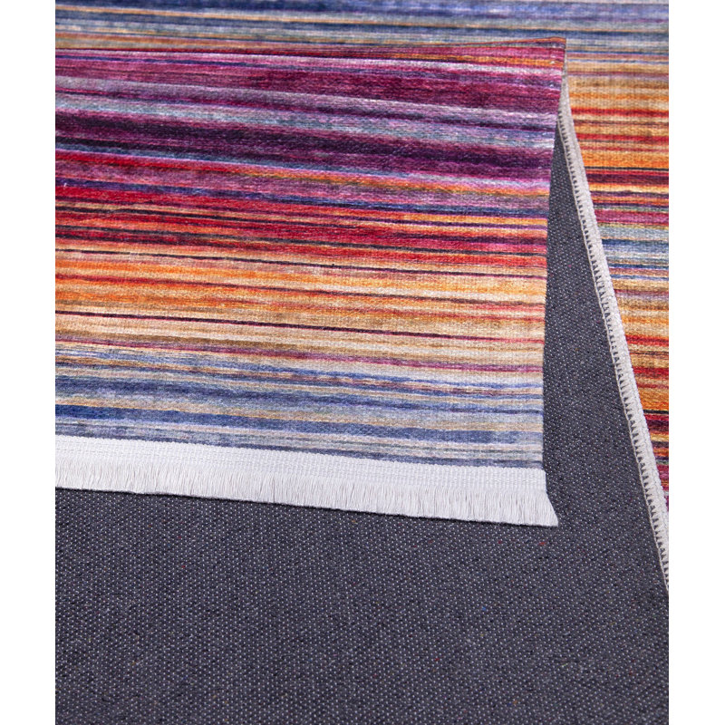 Luxurious Velvet Area Rug, 5.2 x 7.5 Feet | 100% Velvet Fabric with 0.3 in Pile Height | Non-Slip Backing, Durable Chenille, Easy Care, Machine Washable | Elegant Digital Print Design for Living Room & Bedroom Decor