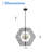 20" DIY Multi-Tier Matte Black Pendant Light w Adjustable Shades, 4-Lights and Adjustable Hanging Chain
