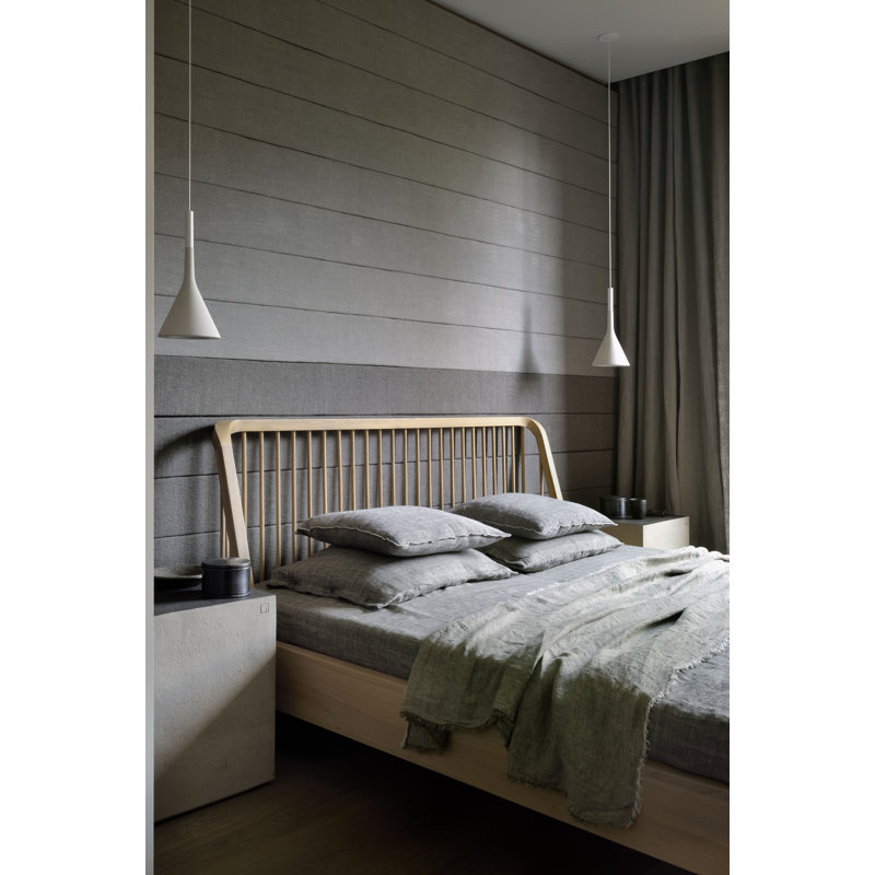 Spindle Solid Wood Bed, King, Oak