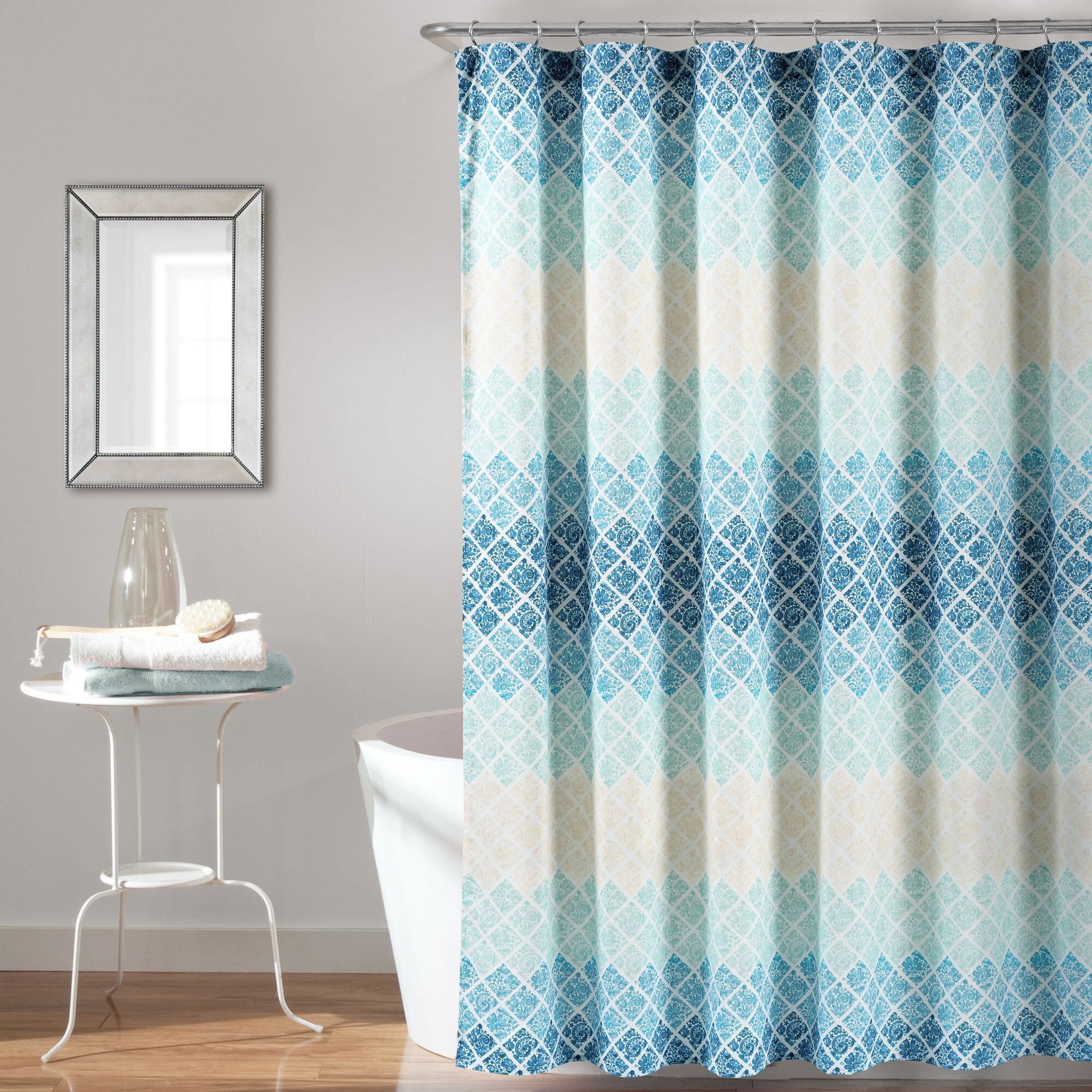 Lush Decor Medallion Ombre Shower Curtain | Wayfair